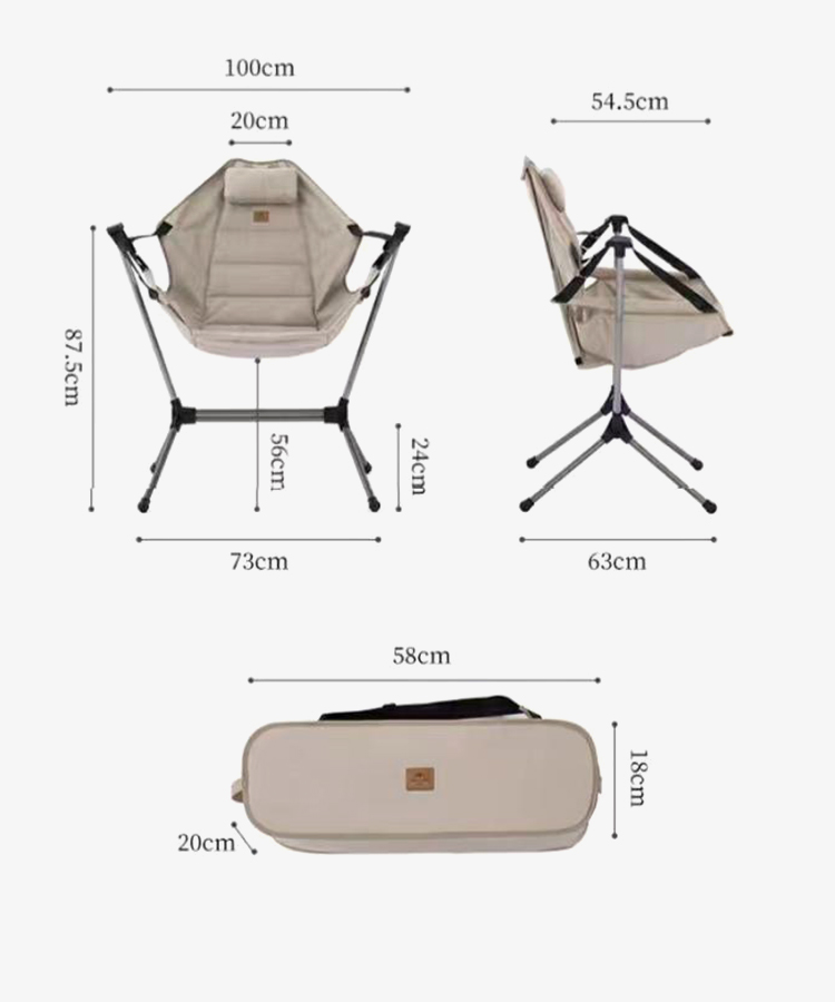 Rocking Folding Chair Outdoor Swing Camping Chair